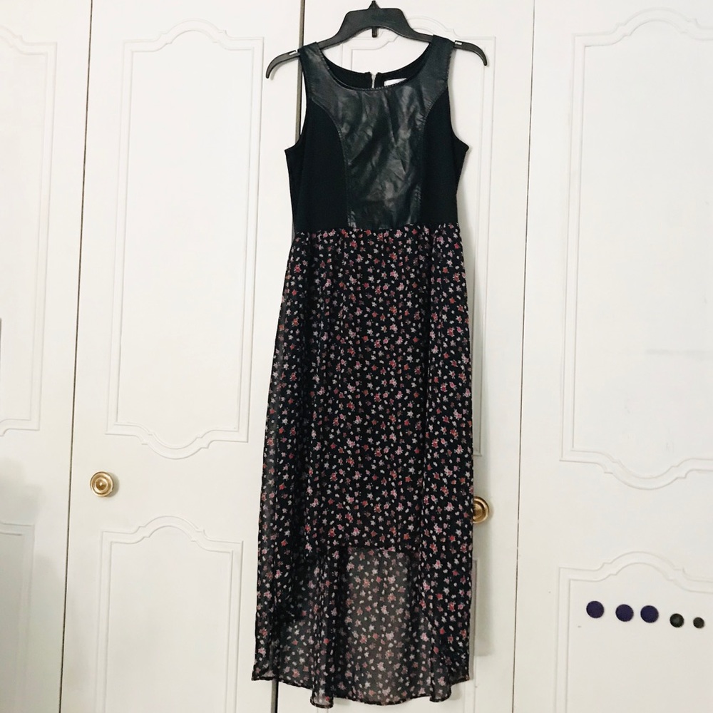 Floral and black dress